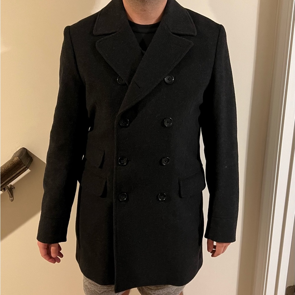 Banana Republic wool pea coat- Charcoal - size mens M